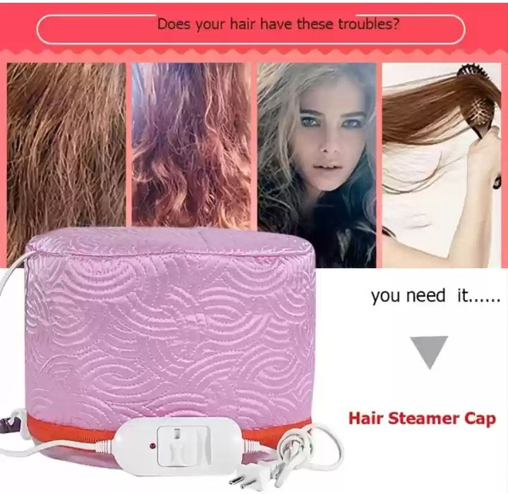 Hair Steamer Cap - Steamer with 3 Different Temperature Mode - Waterproof and Anti-electricity - Hair Accessories by EC MART