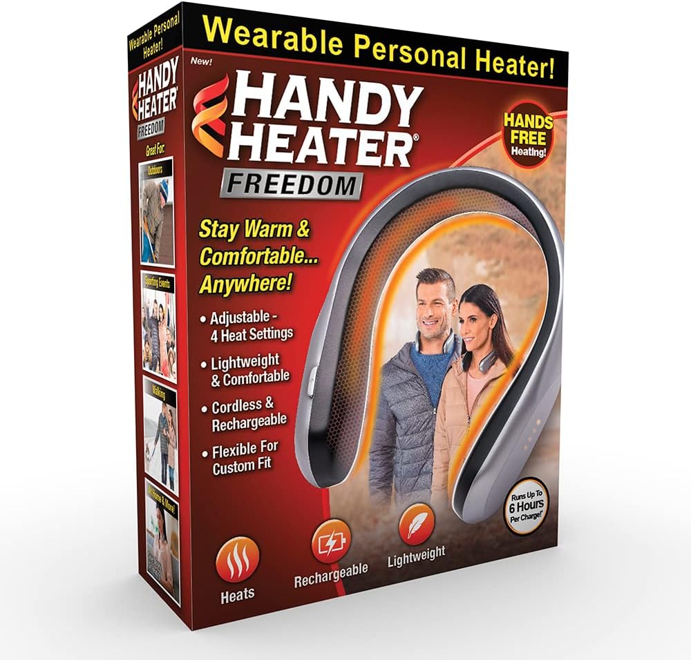 Handy Neck Heater Warmer Rechargeable – Wearable Therapeutic Neck Heating Device with 4-Level Comfort-Heat Technology, Personal Heat Therapy for Neck Pain Relief, Muscle Relaxation heat