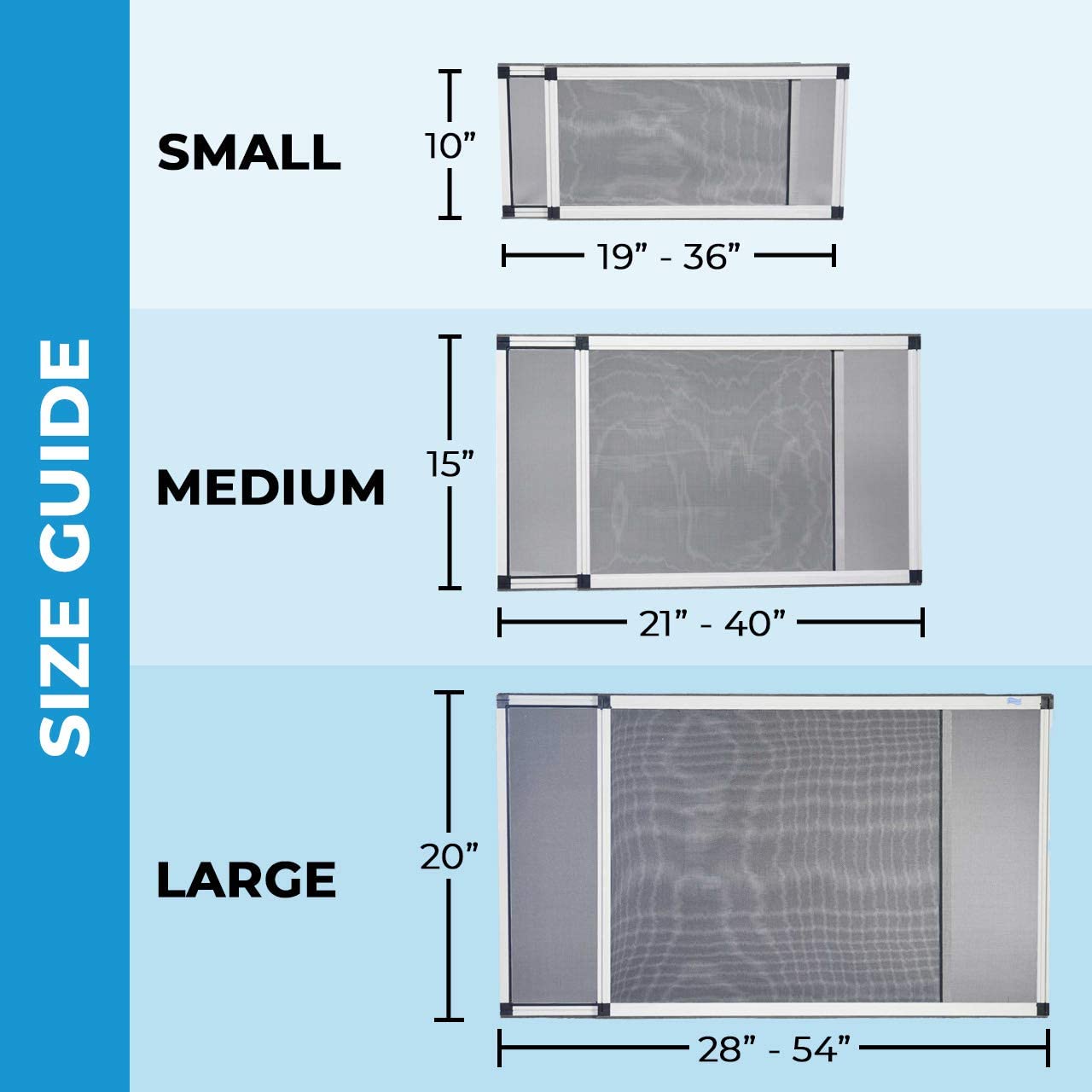Fenestrelle 2-Pack Expandable Window Screen – 2-Way Adjustable, Horizontal (20h Fits 28-54w) Or Vertical (28h Fits 20-38w)