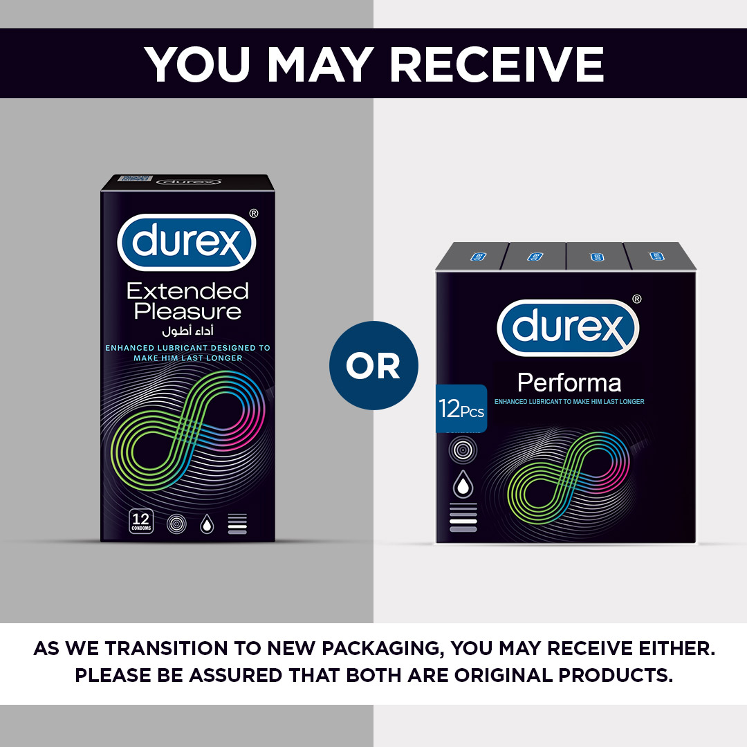 Durex Condoms Extended Pleasure 12 Pcs + Durex Play Tingle Lube 50ml