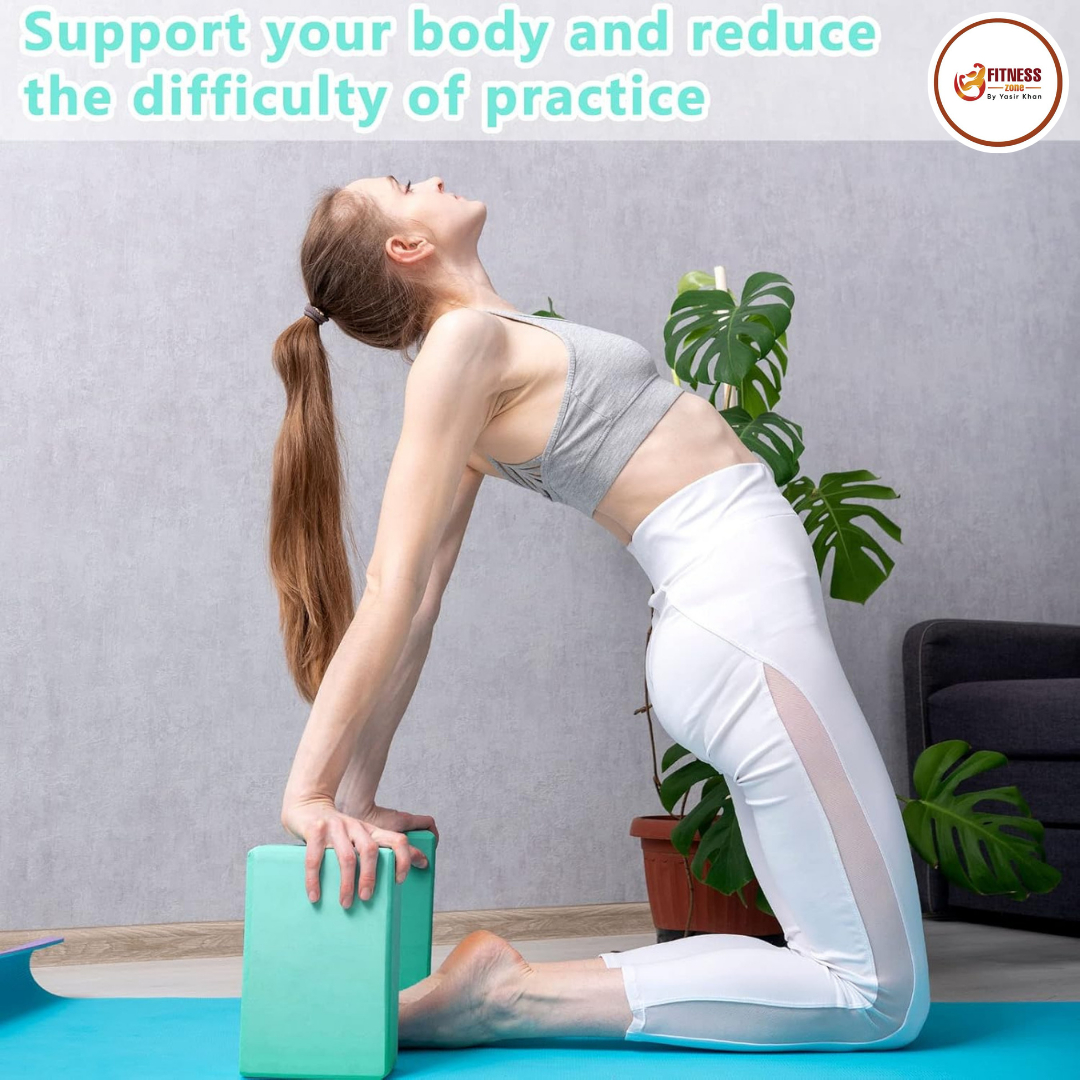 High Density EVA Foam Yoga Block – Non-Slip Support Brick for Posture Alignment & Balance Stability (Single/Pair)