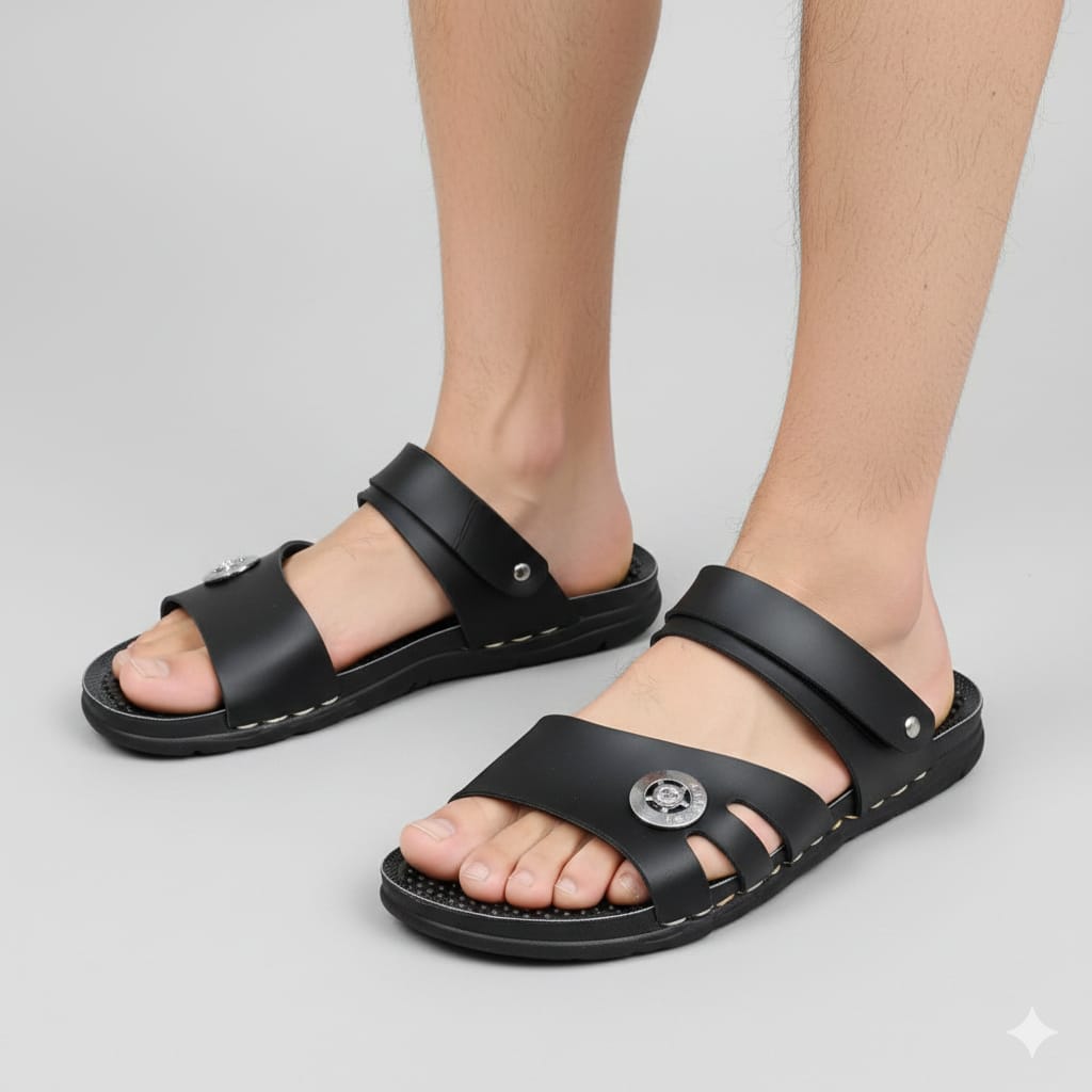 Sandals for Men Summer PU Leather Formal Trending Style Multiple Colors Available