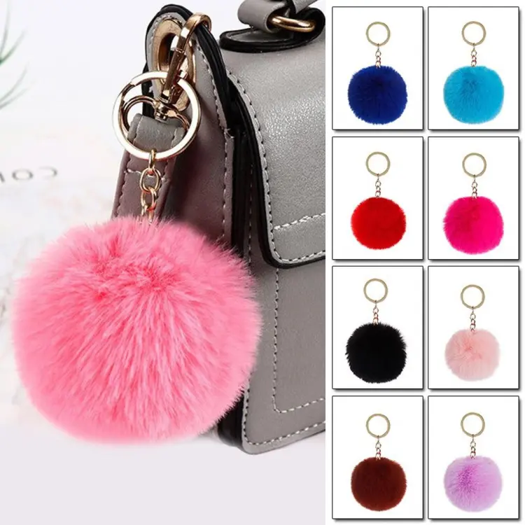 Designer pom sale pom keychain