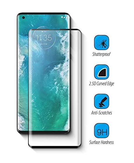 Tempered Glass for Motorola Edge Plus Full Size 3D Curved 9H Hard