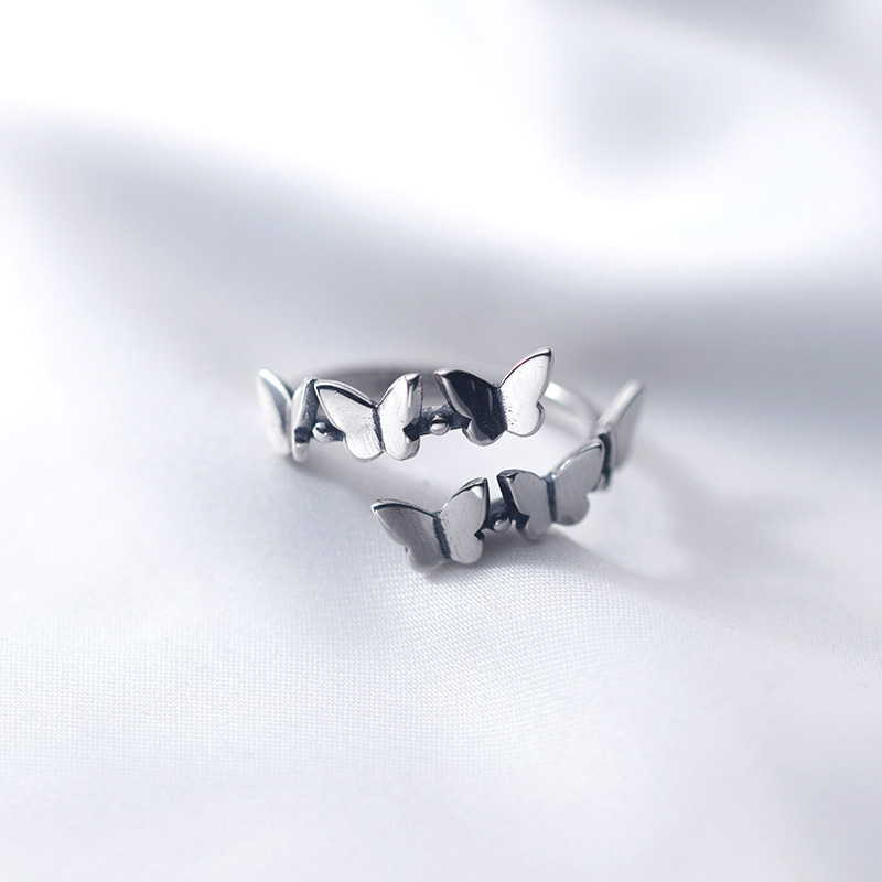 Korean Fashion 925 Sterling Silver Openwork Engagement Finger Rings for Women Jewelry