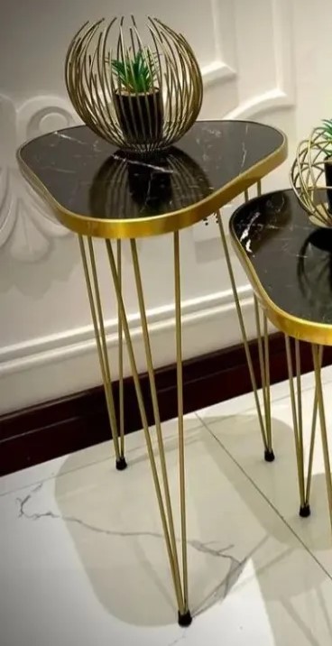 Mexico Launched Wooden Daisy Coffee Table With Metal Stand Set of 3 Round table Table Decoration coffee table Daisy coffee table dining table Nesting table set Side Table Coffee Table nesting table Decor - Set Of 3 Side Tables By Mexico