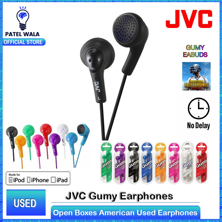JVC Gumy Orange Earphones R9 Style | Ultra Bass 13.5mm Driver | Soft Rubber Fit | No Mic | Tangle-Free Wired Earbuds | Open Box Gaming Handfree | Affordable Sound for Music & PUBG in Pakistan
