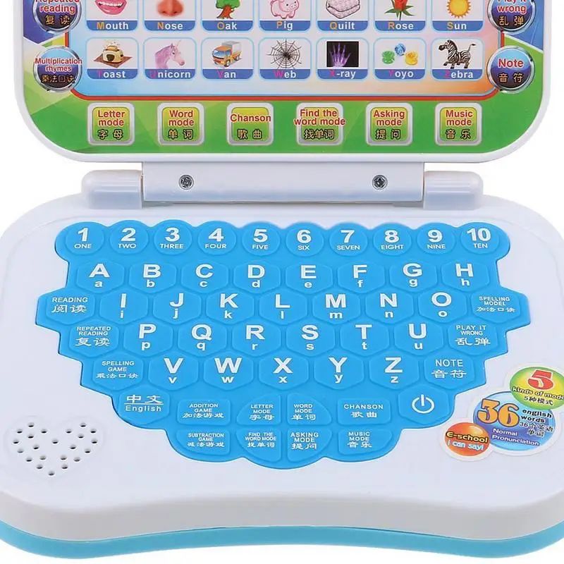 Study Laptop Toy Set With Abc and Number Music Included For Kids - F10781