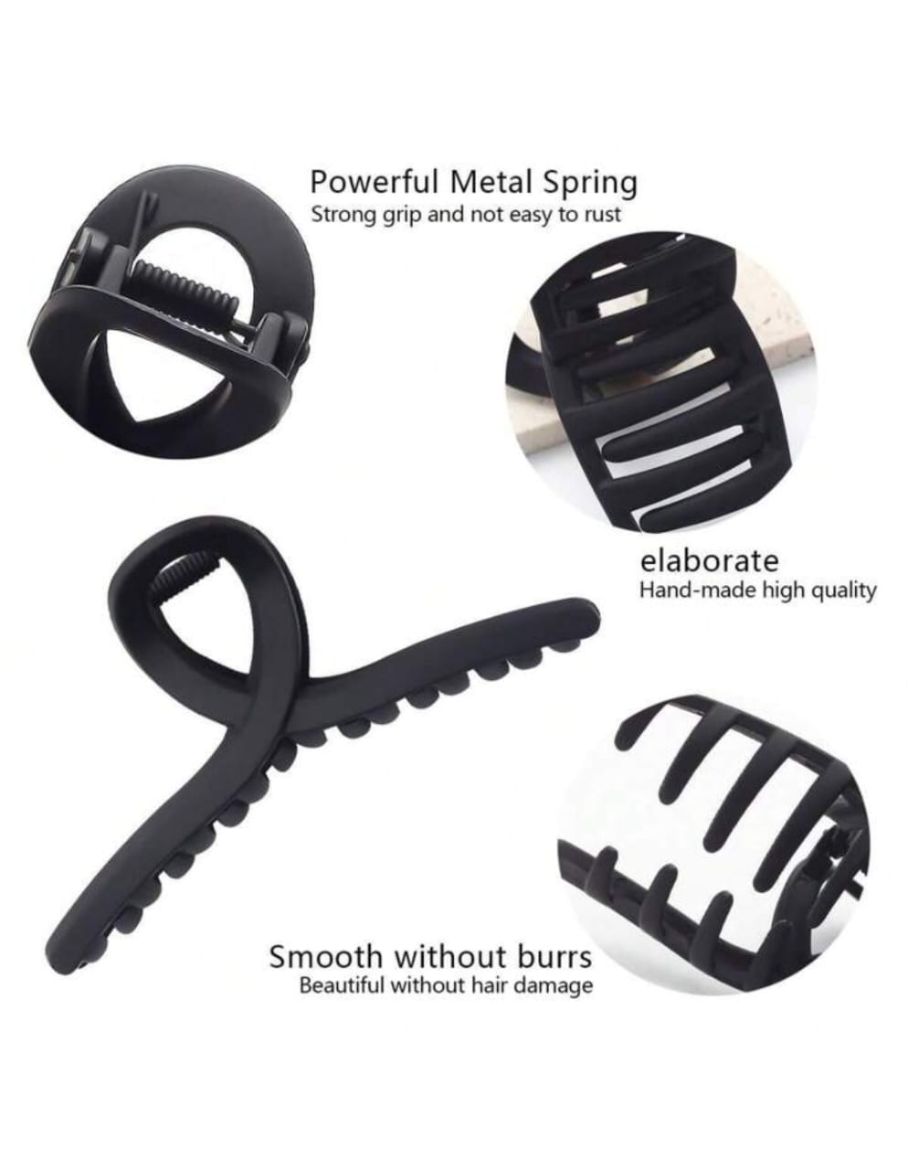 3 PCs Korean Cross Shape Hair Claw Clip Chutki Catcher