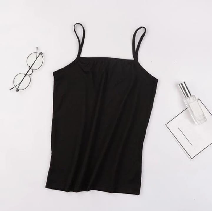 Pack Of 3 Women Summer Camisoles Biddies Stretchable Pure Cotton Tank Tops for Women Girls| Bra Vest for Girls Strap Cotton Multicolor Sleeves Thin Camisole Vest Solid Top