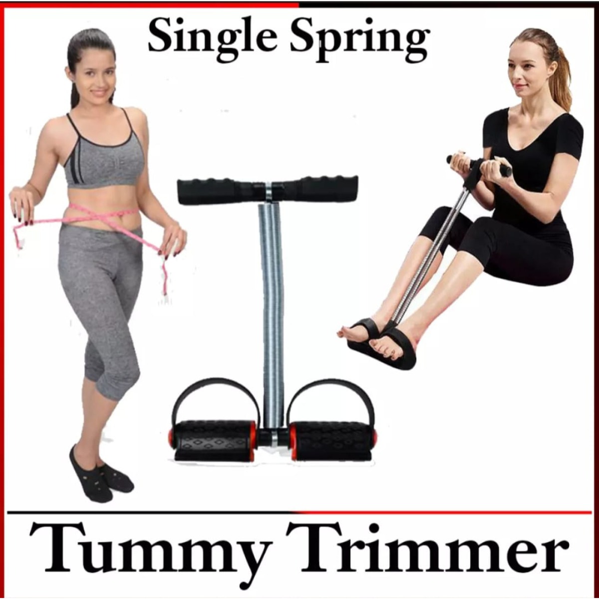 High-Quality Home Gym Tummy Trimmer with Single Spring - Durable Exercise Equipment for Strength Training