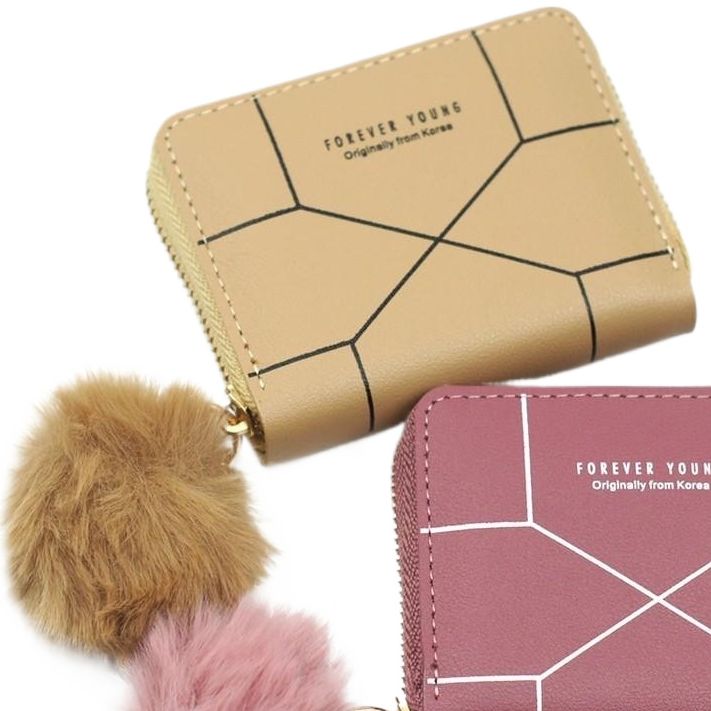Penguin Mart - Ladies Small Card Holder Purse - Zipper Wallet for Casual Use