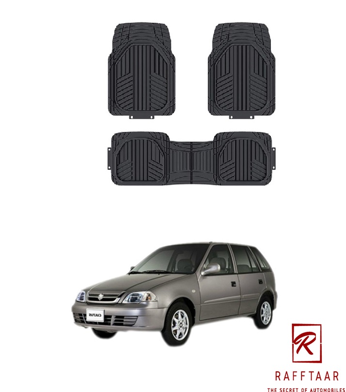 Flexible Rubber Car Floor Mats 3Pieces for Suzuki Cultus old Daraz.pk