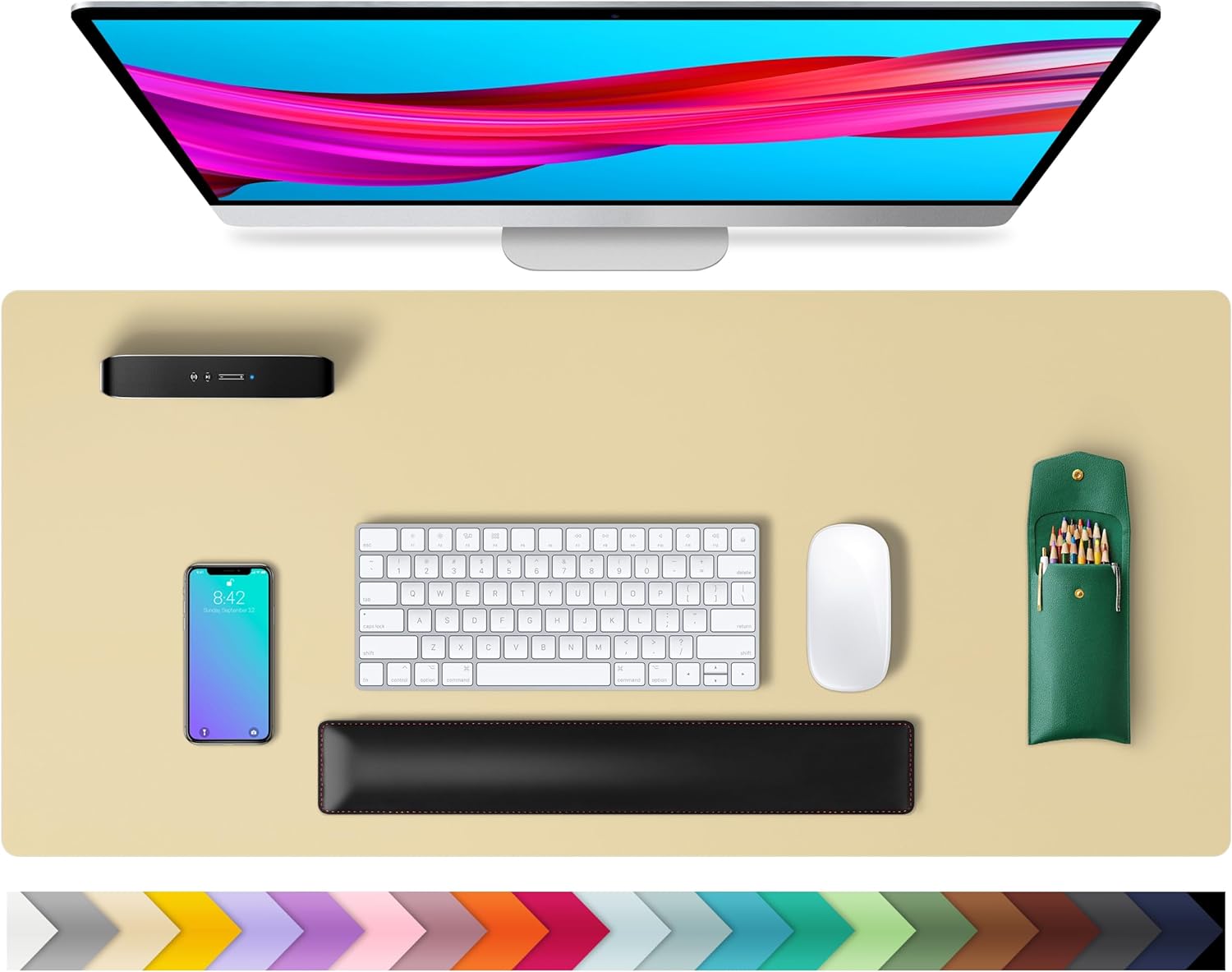 SIXZO PU Leather Desk Pad Leather Sheet, Laptop Mousepad, Keyboard Gaming Mouse Pad Mouse, Office Table Mat, Water Proof Laptop Desk Matt single Sided Luxury Sheet