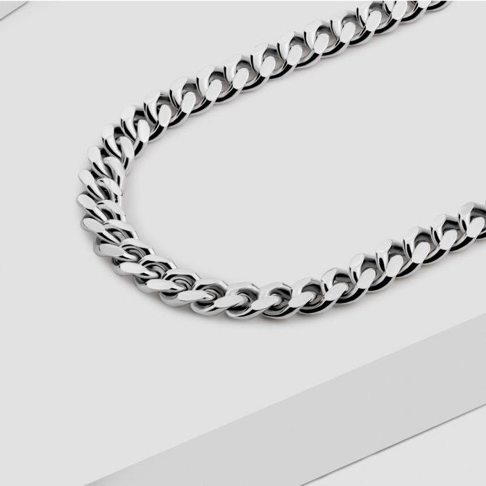 Men's silver cuban Neck Chain Premium Quality for men