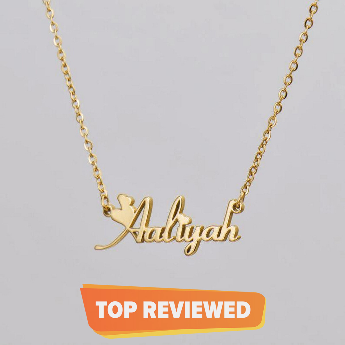 Love Style Font Necklace Name Necklace Name Locket Personalized Customized Design Name 18k Gold Plated Pendant