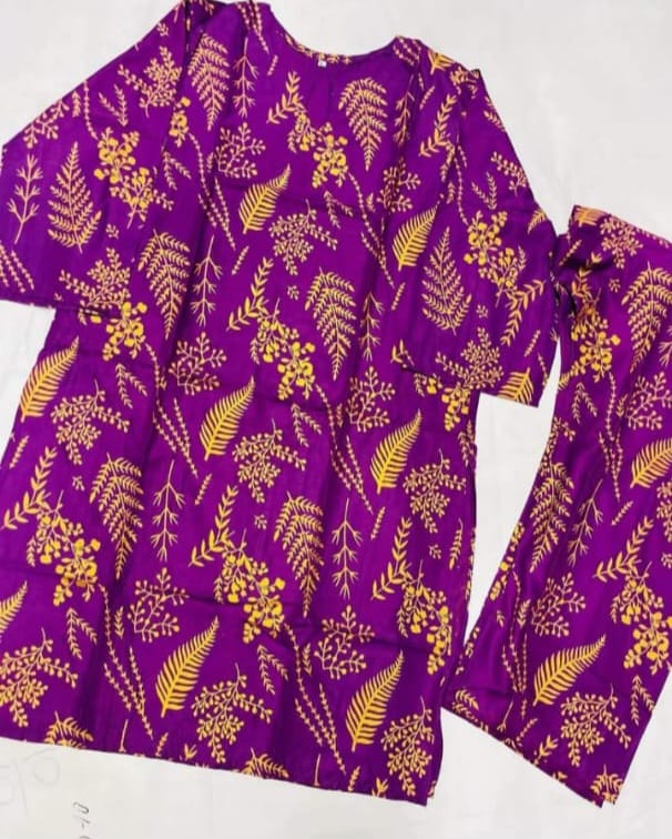 Trendy Stitched Petal Printed 2pc Dress for women and Girls