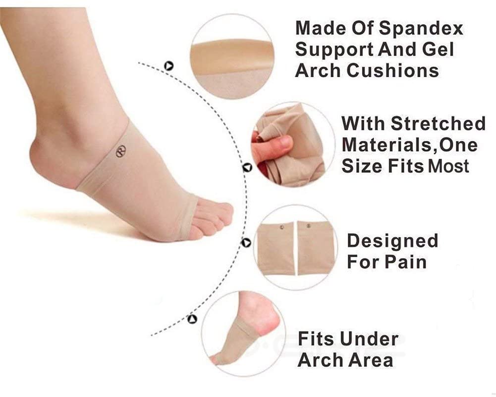 Arch Support Insoles for Flat Feet, Plantar Fasciitis Strap for