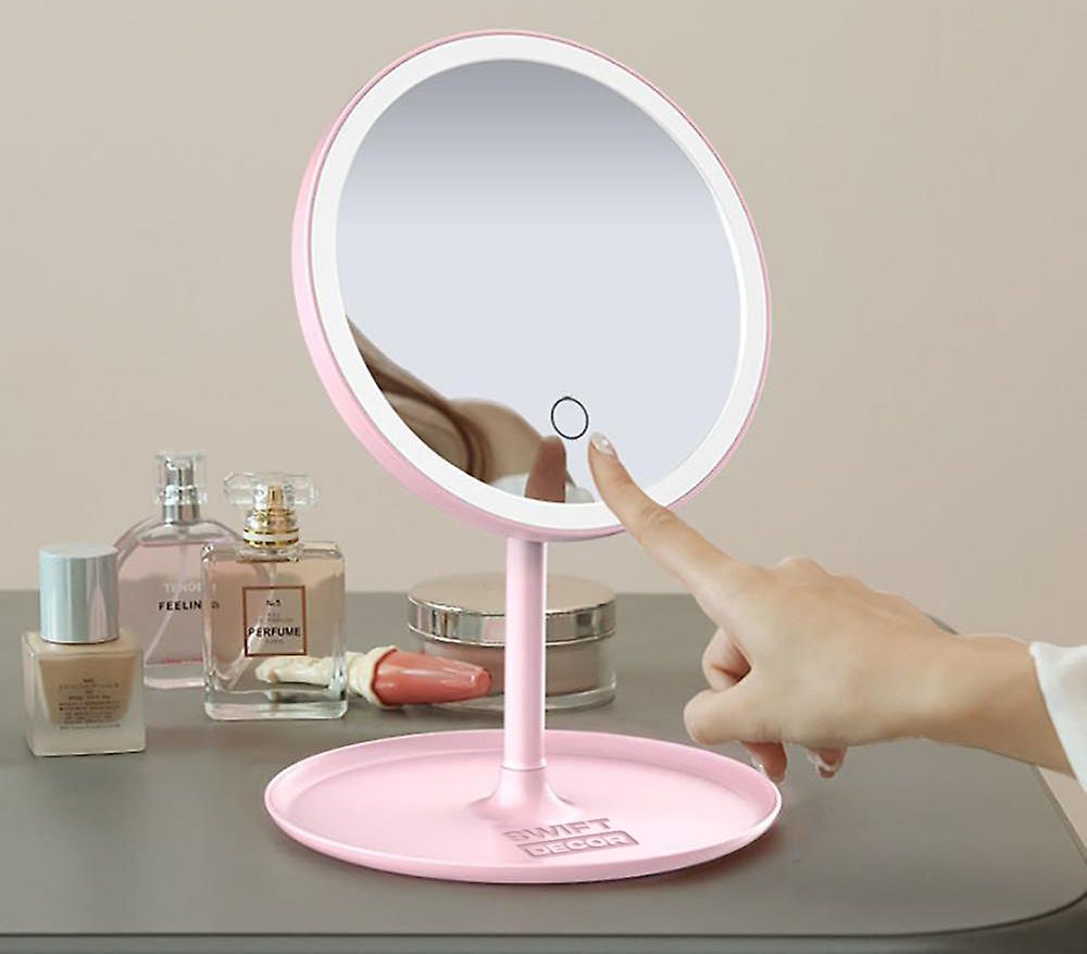Makeup Mirror Stand - Portable LED Makeup Mirror With Stand Touch Screen, 3 Light Modes, Travel Friendly Beauty Vanity Mirror - Makeup Organizer