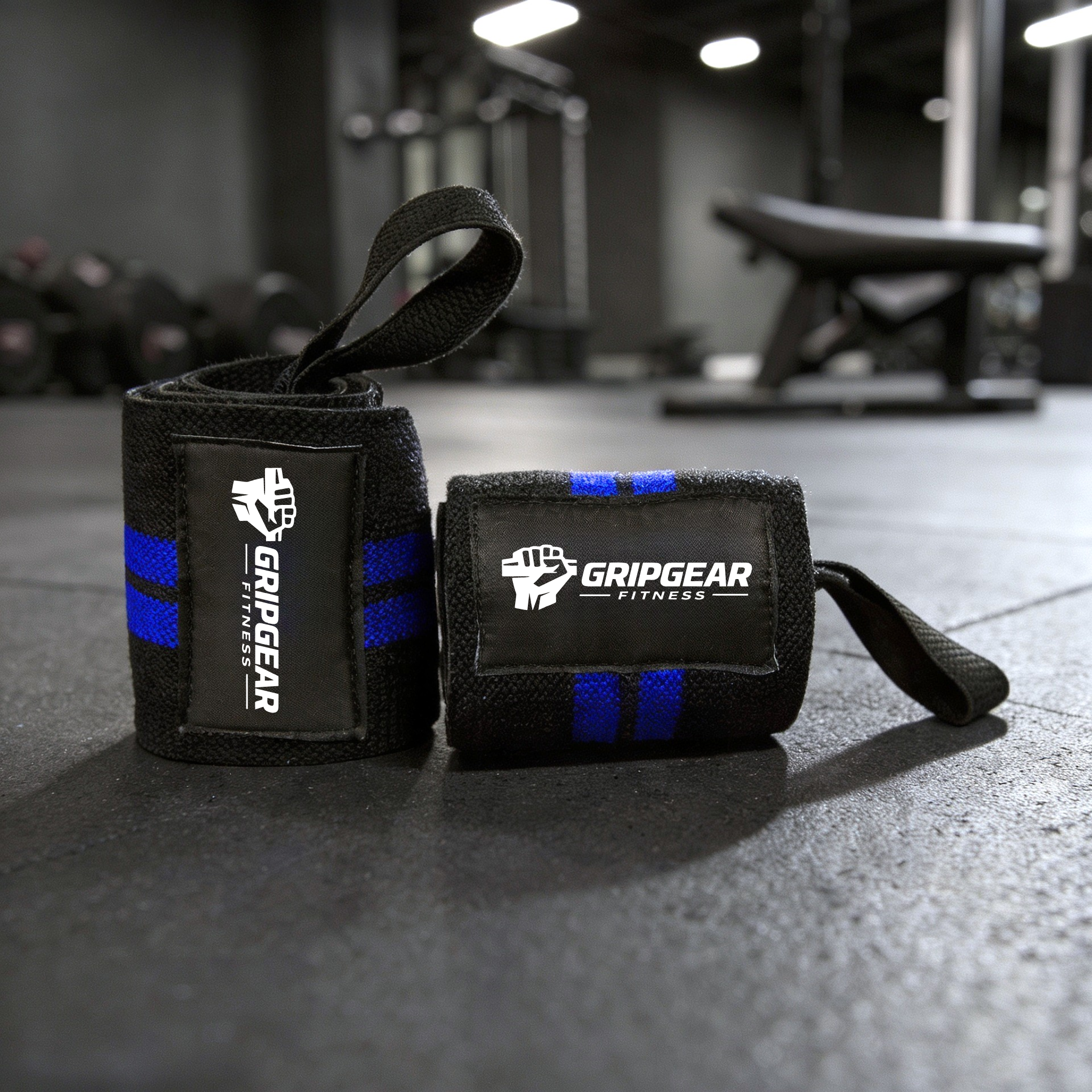 Wrist Wraps for gym, Pair of Wrist Strap for Weightlifting, Powerlifting & Workout Training | Adjustable Heavy Duty Wrist Band for Gym Fitness, Bodybuilding, CrossFit, Exercise | Strong Grip Wrist Support Wrap for Men & Women