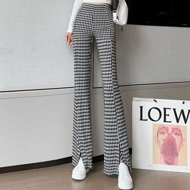 YI HUA Plaid Pranela Jogger Pants 