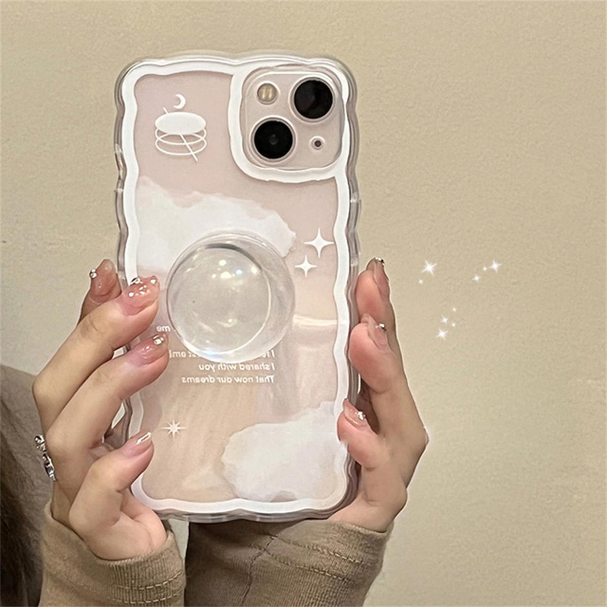 Camera Lens Popsocket Ins Korea Cute Cloud Transparent Crystal
