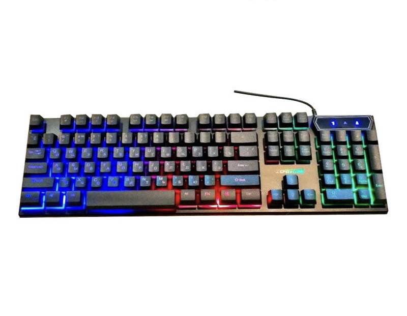 RGB Gaming keyboard Feel-love RGB Keyboard 7 multi - RGB lights USB wired gaming keyboard membrane keys feels like mechanical 104 keys Rainbow RGB lights