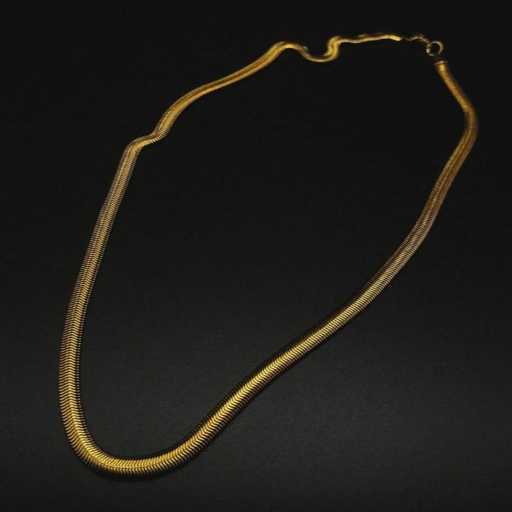 AlRashid Shopping Store Gold Snake Chain 9mm Water Resistant Life Time Color Warranty Will Never Ever Fade Made By Stainless Steel Snake Pattern For Man-Boys
