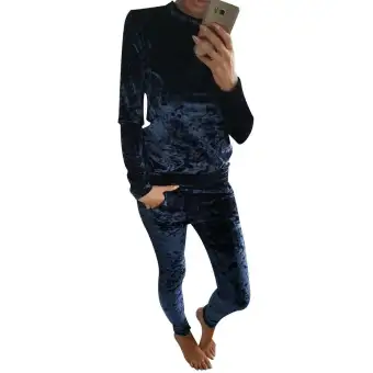 plus size crushed velvet tracksuit