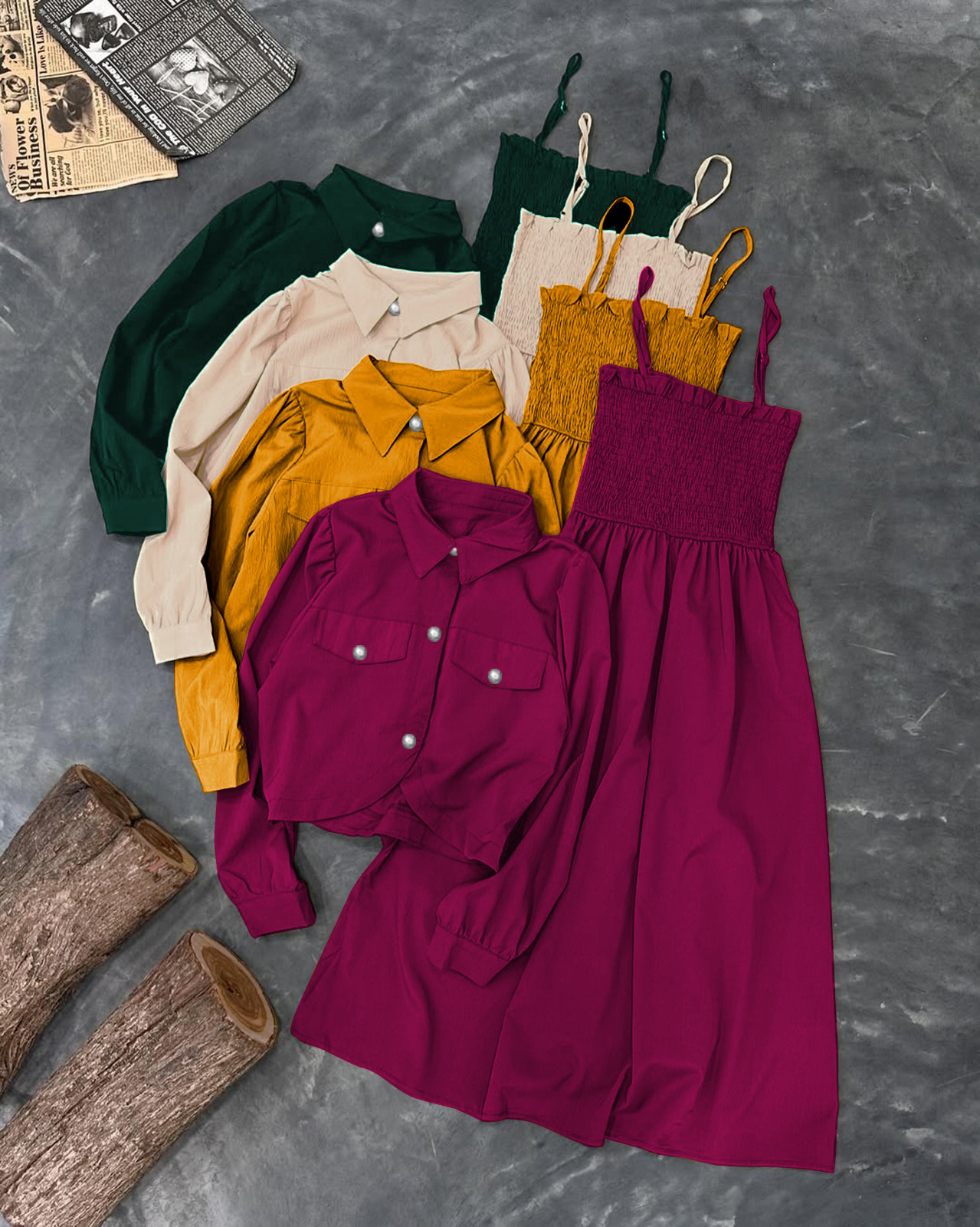 Western Wear Stylish Kaj Butoon Short Shirt With Gazzer Romper For Women & Girls