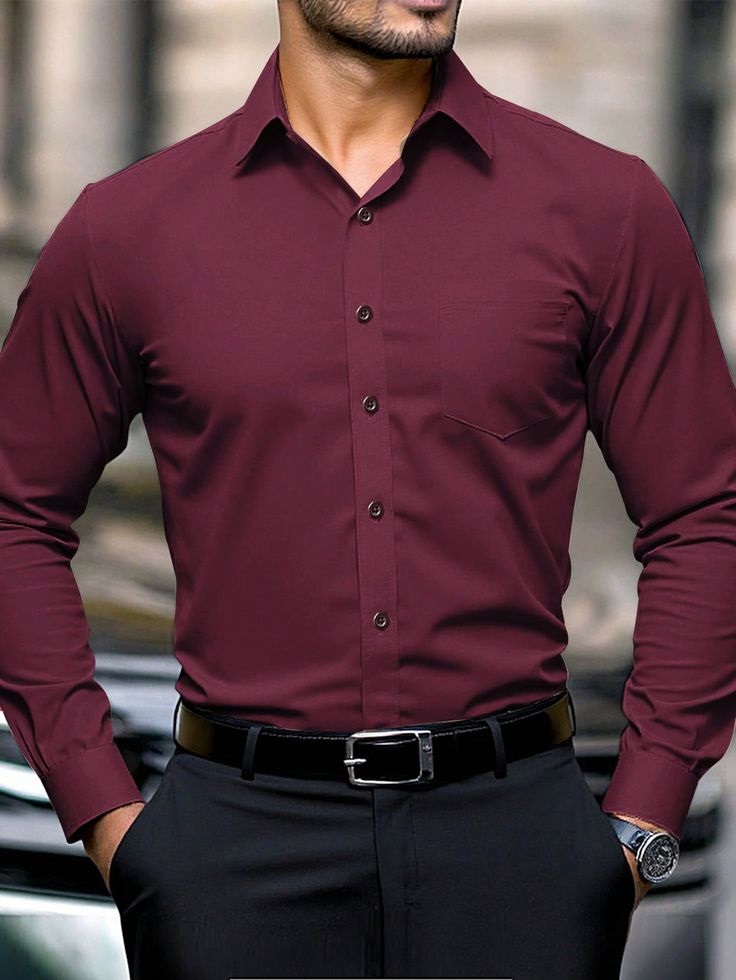 Formal Shirt for Men – Elegant Office Wear Cotton Dress Shirt
