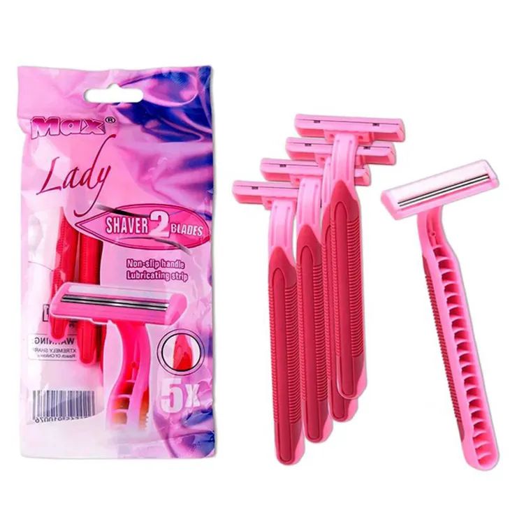 Original MAX Lady Razor 5pcs Bikini Razor Woman Razor Shaver Safety Female Hair Removal Double Blades Hair Razor Machine Mini Shaving Razorv