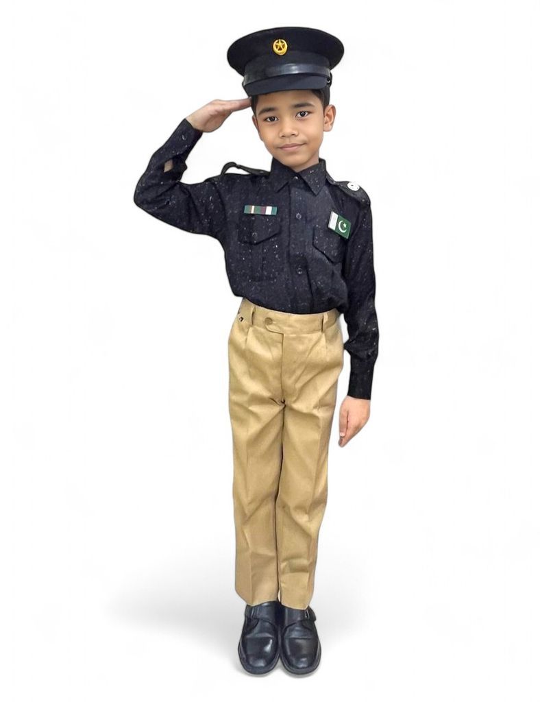 Inspector polic dress for kids costume school activity (3/14 years)