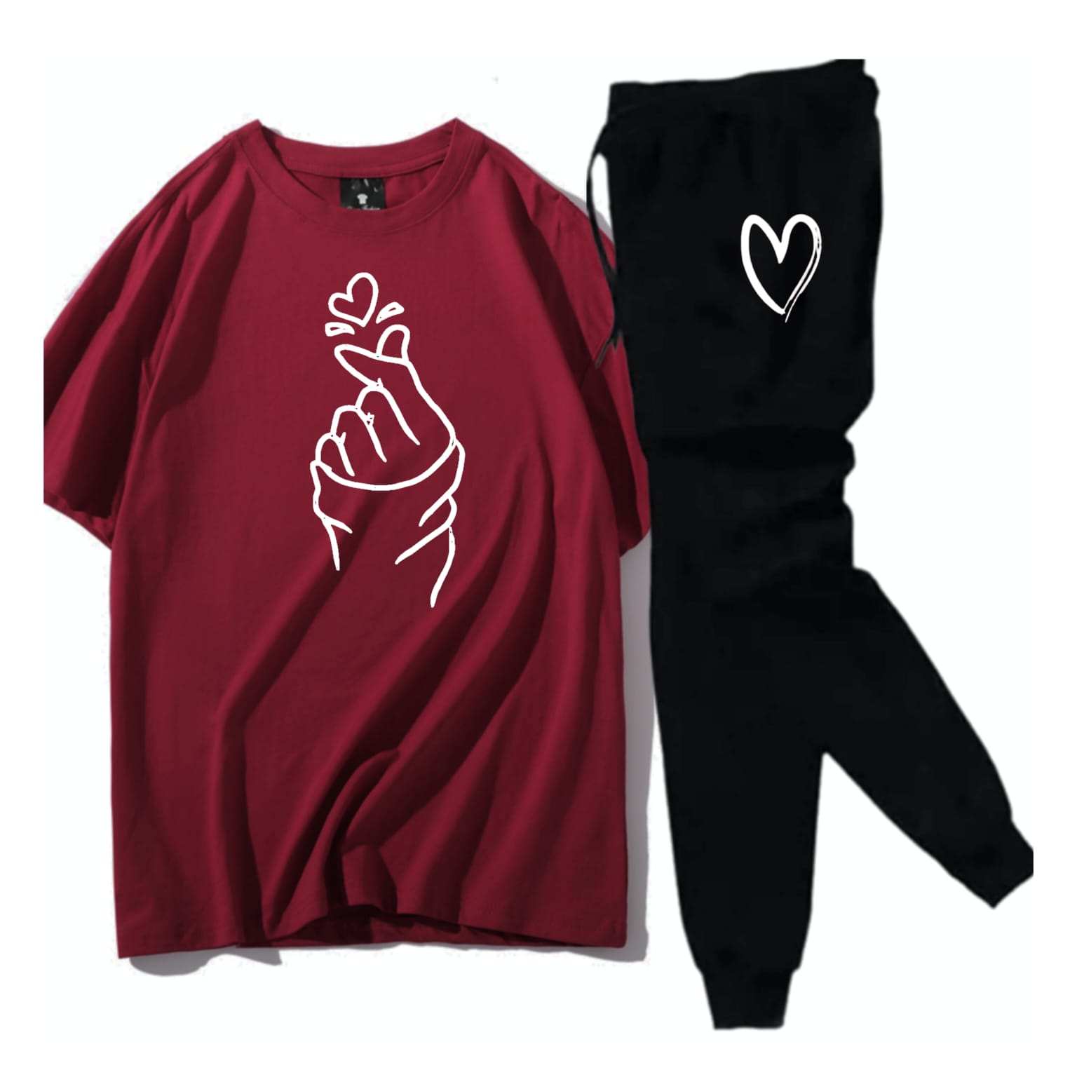 Maroon Trendy Printed Tracksuit For Girls & Womens