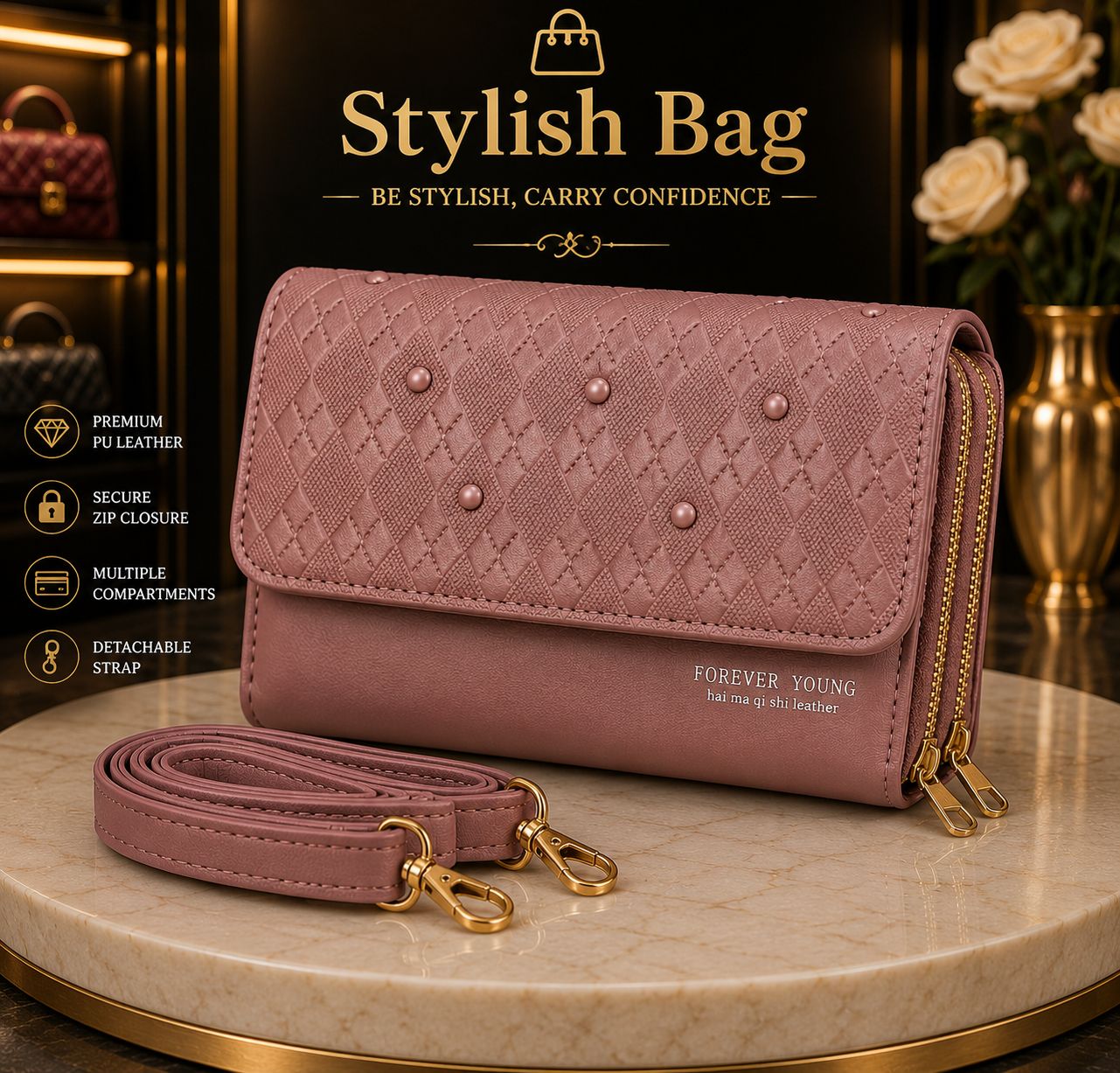 Stylish Mall_  Women Phone Bags Small Shoulder Handbag Crossbody Messenger Bags Ladies Coin Purse Money Wallet Card Holder lady pouch cluthes bag Wallet For Girls