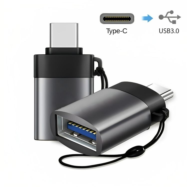 USB C to USB OTG Adapter, USB Type C Male to USB Type A Female Aluminium OTG (On-The-Go) Braided Cable Adapter for Flash Drive, Keyboard, Hub