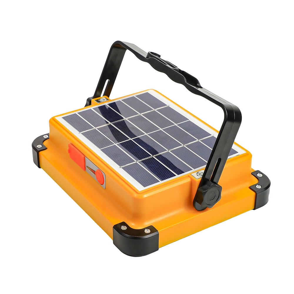 New Led Work Light 2In1 Handheld Solar/Usb Electricity Charging Light Emergency Light Floodlight White/Red Light Camping Light Spotlight