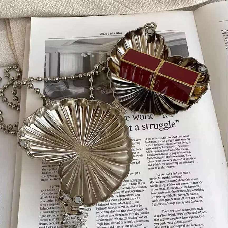 Most Trendy Mini heart clutch Metallic / Acrylic Clutch With Long Chain For Women & Girls