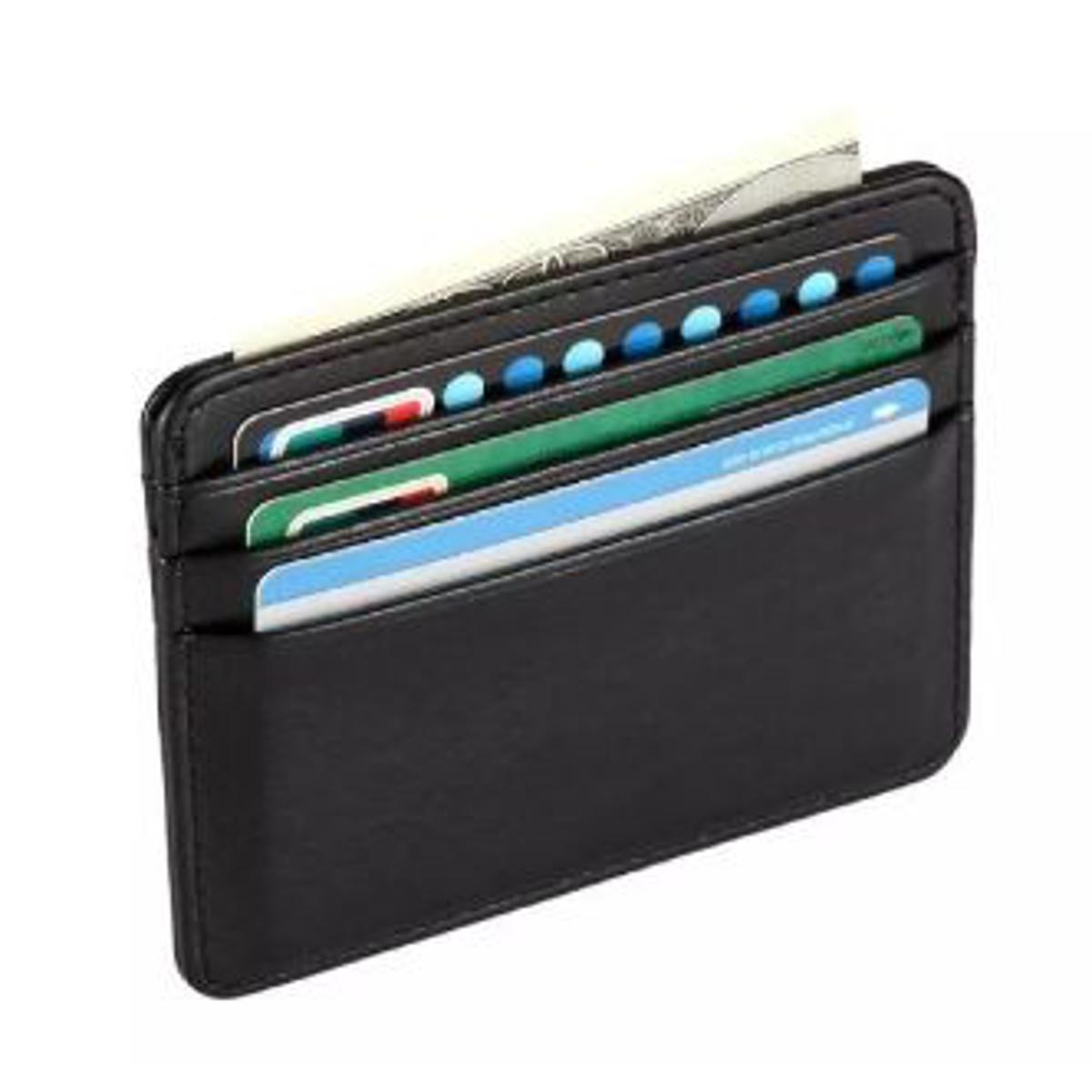 Slim Smart Wallet for Men - All-Season PU Leather Card Holder - Modern 7-Compartment Style with Minimalist Design
