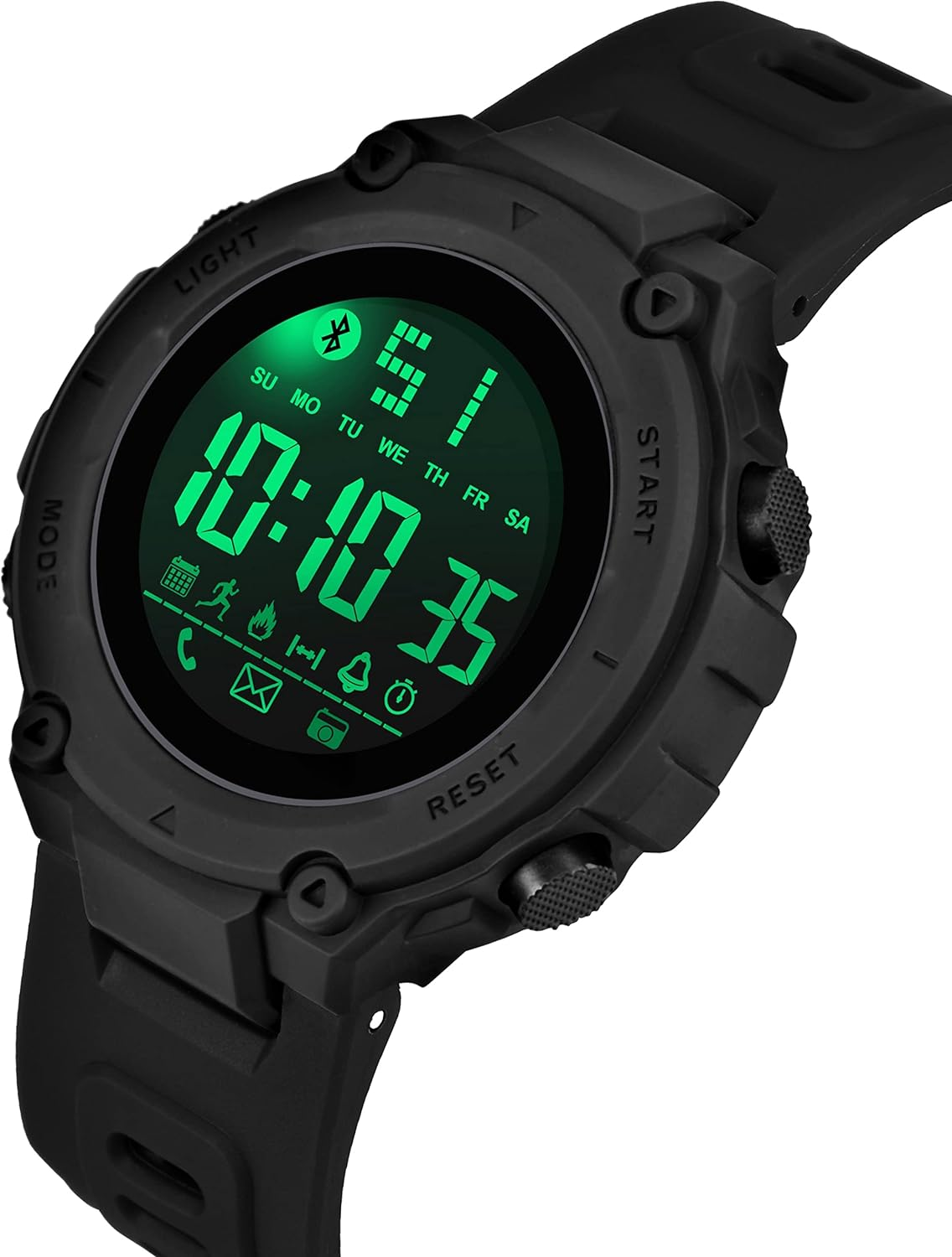 Men's Digital Sport Watches Waterproof Military Style LED Backlight Rubber Strap Big Numbers Display Digital Watch For Men