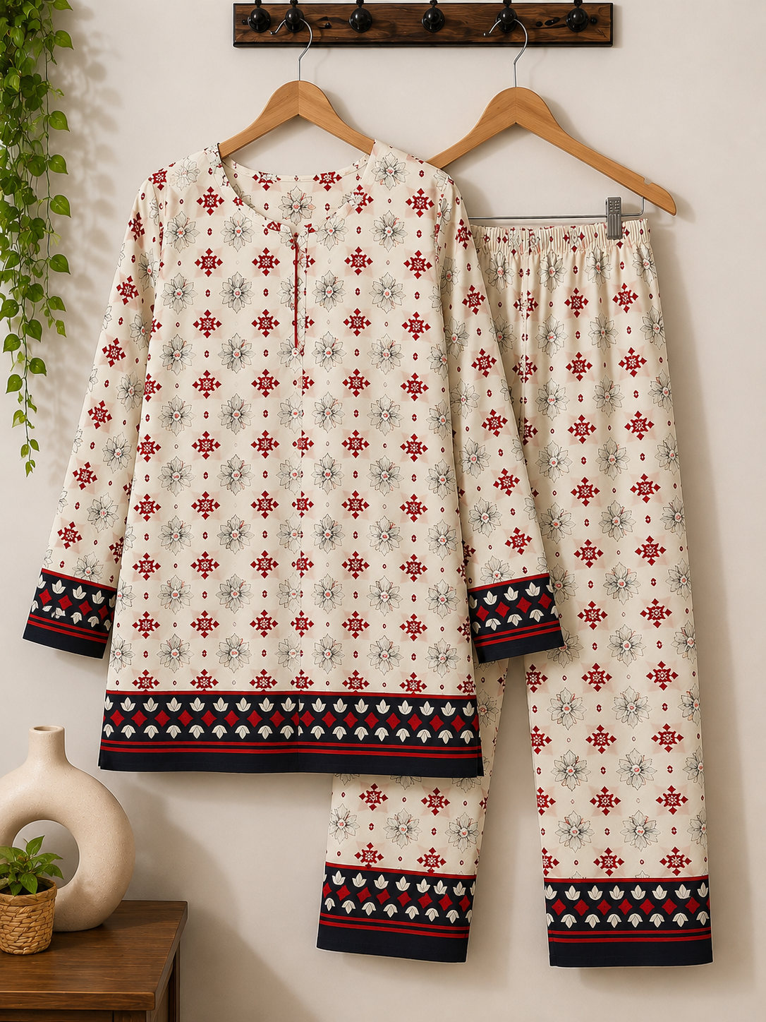 cream Print 052