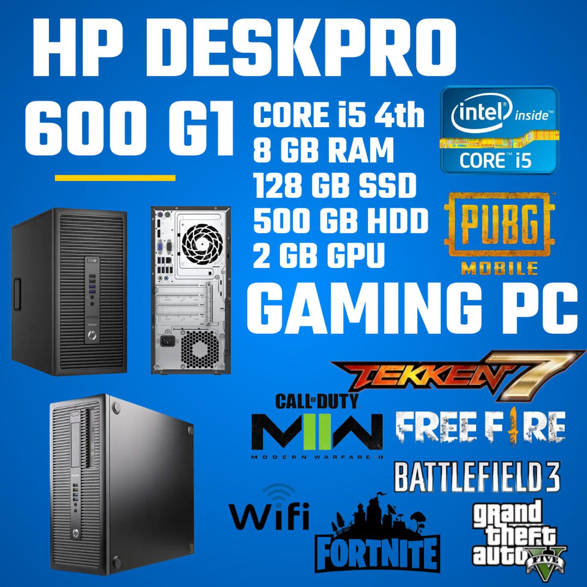 HP PRODESK 600 G1 [ i5 4TH , 8GB, 128GB SSD, 500GB HDD, 2GB