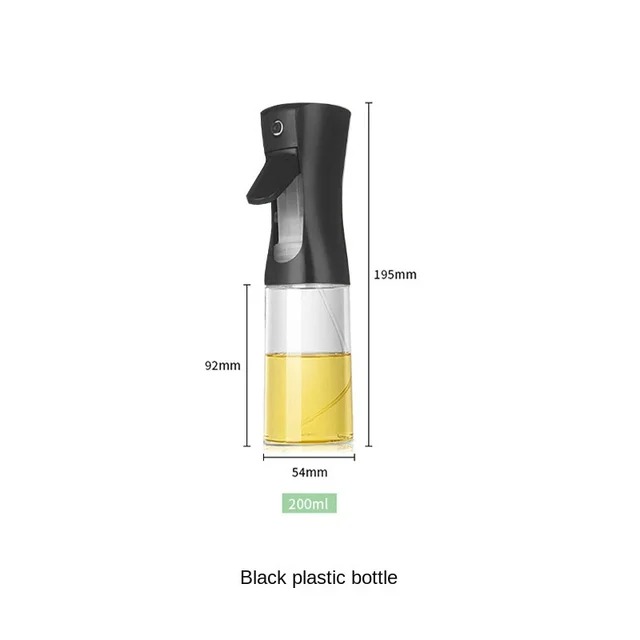 200ml Stainless Steel Olive Oil Sprayer Bottle with Adjustable Nozzle and Leak-Proof Design
