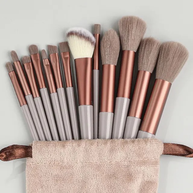 13 Pcs Makeup Brush Set – Soft Hair Brushes for Loose Powder, Eyeshadow, and Face Makeup – Professional Quality Cosmetic Tools