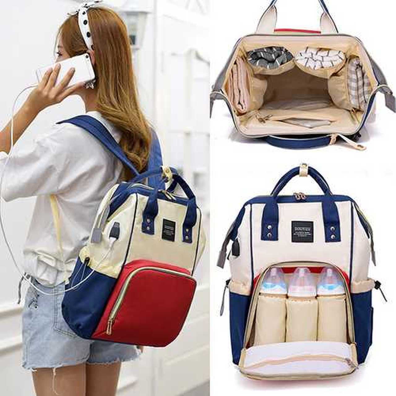 backpack with wide shoulder straps