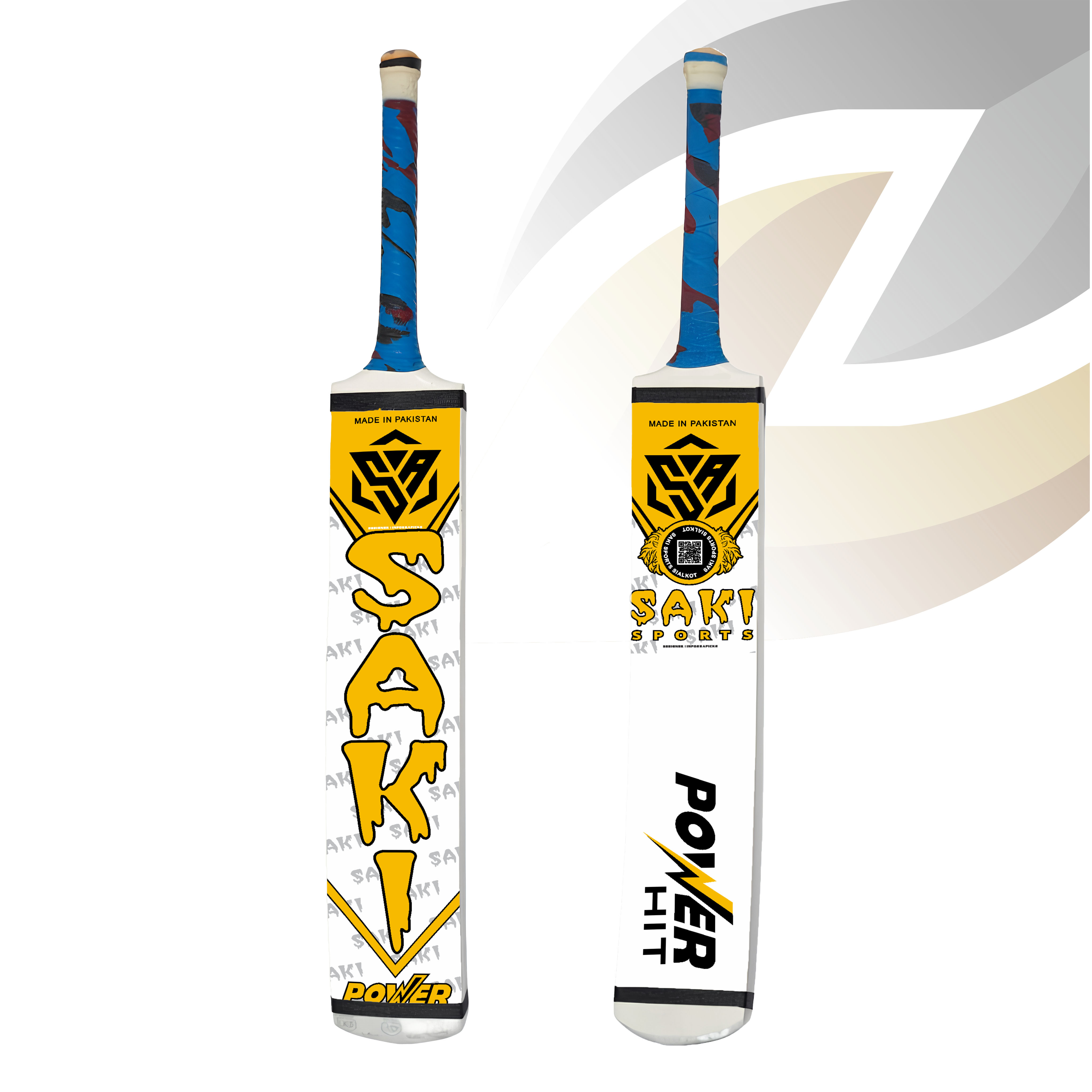 Saki Sports Cricket Bat with New Stickers  Durable Full Size Bat for Power Hitting  Halfcan handle