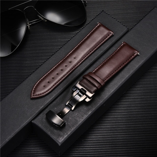 Fossil 22mm leather watch band best sale