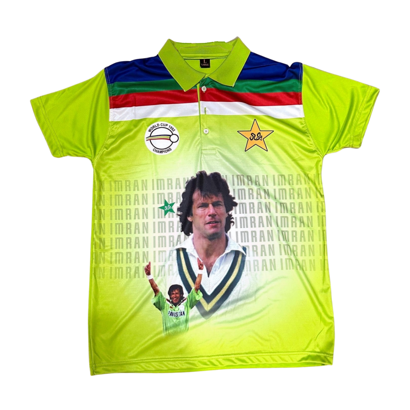 Imran Khan Pictured 92 Cricket World Cup Jersey T-Shirt