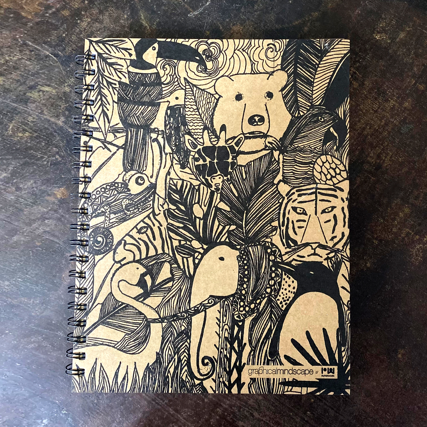 Spiral Notebook A4- Animal Kingdom - By Paperwork