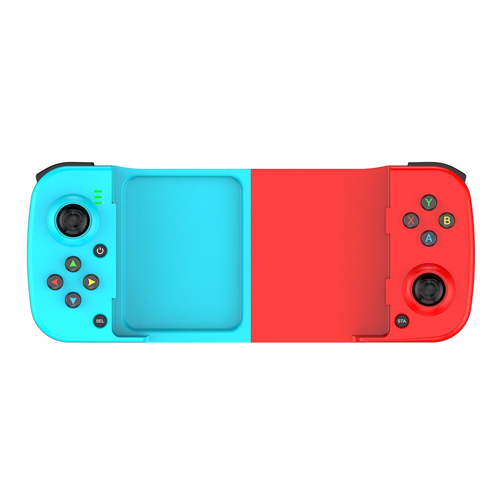 ELECTRO WOLF Wireless Retractable Gamepad 3D Joystick Bluetooth-compatible Mobile Phone Gamepad Controller for Pc/ios/android - Direct Play (BSP-D3) (Blue & Red)